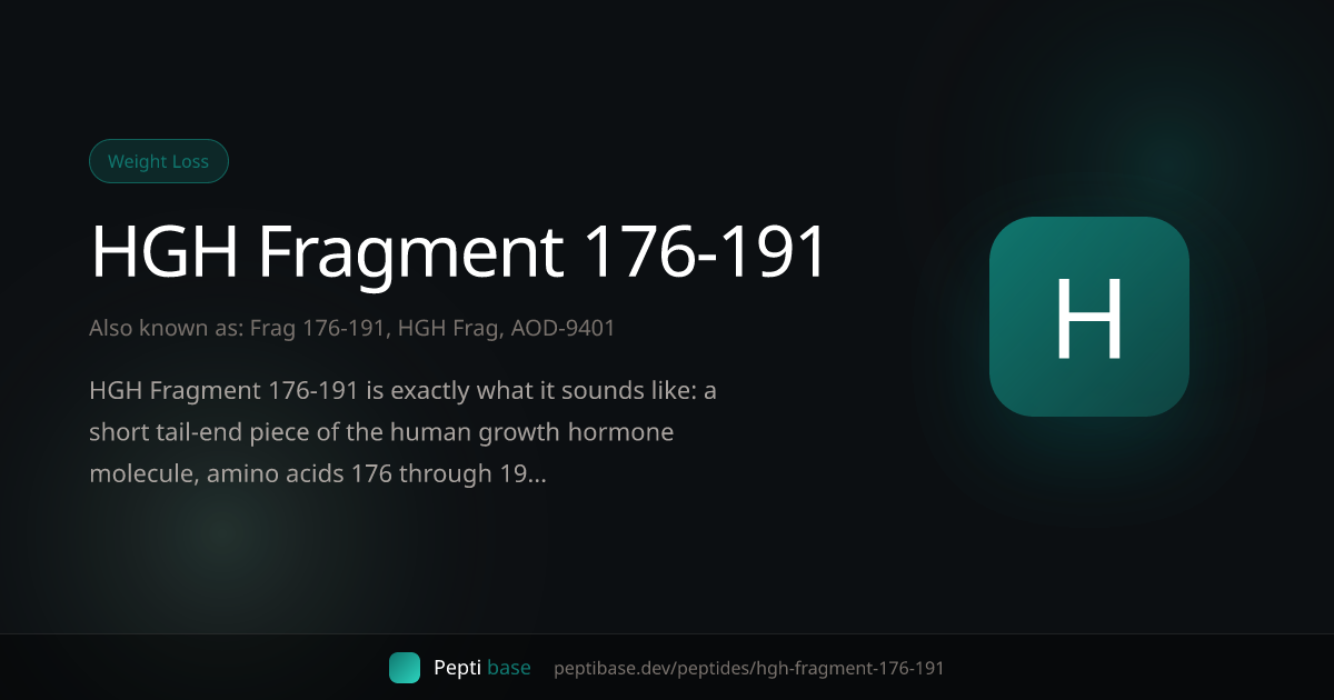 HGH Fragment 176-191: What the Research Actually Shows (2026)