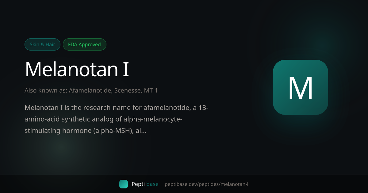 Melanotan I: What the Research Actually Shows (FDA Approved) (2026)