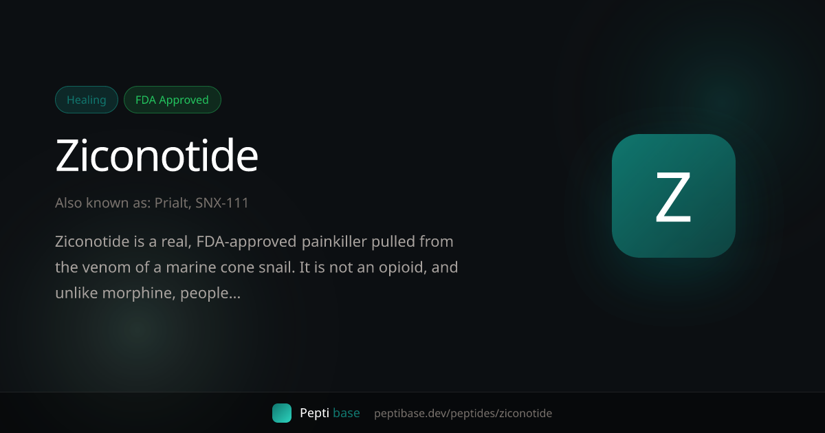 Ziconotide: What the Research Actually Shows (FDA Approved) (2026)